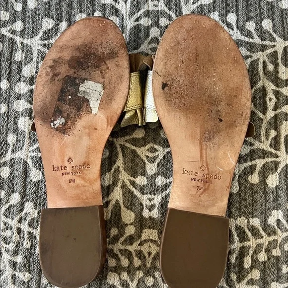 Kate spade gold ruffled chain sandals - Picture 7 of 7